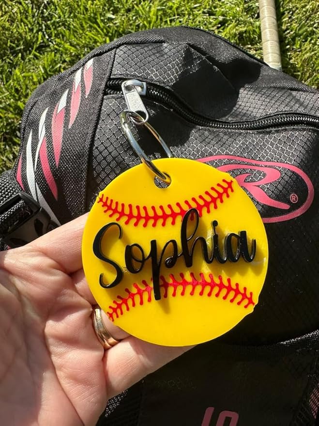 CAA Softball Personalized Bag Name Tag