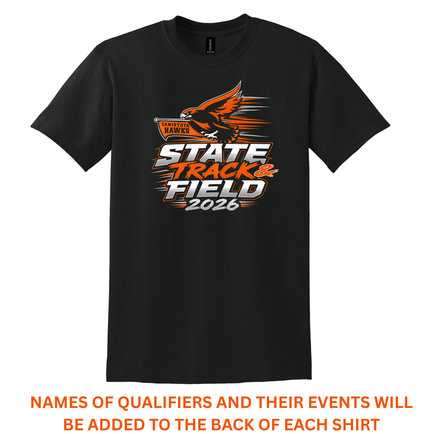 Canistota Hawks State Track & Field Gildan® - DryBlend® 50 Cotton/50 Poly T-Shirt