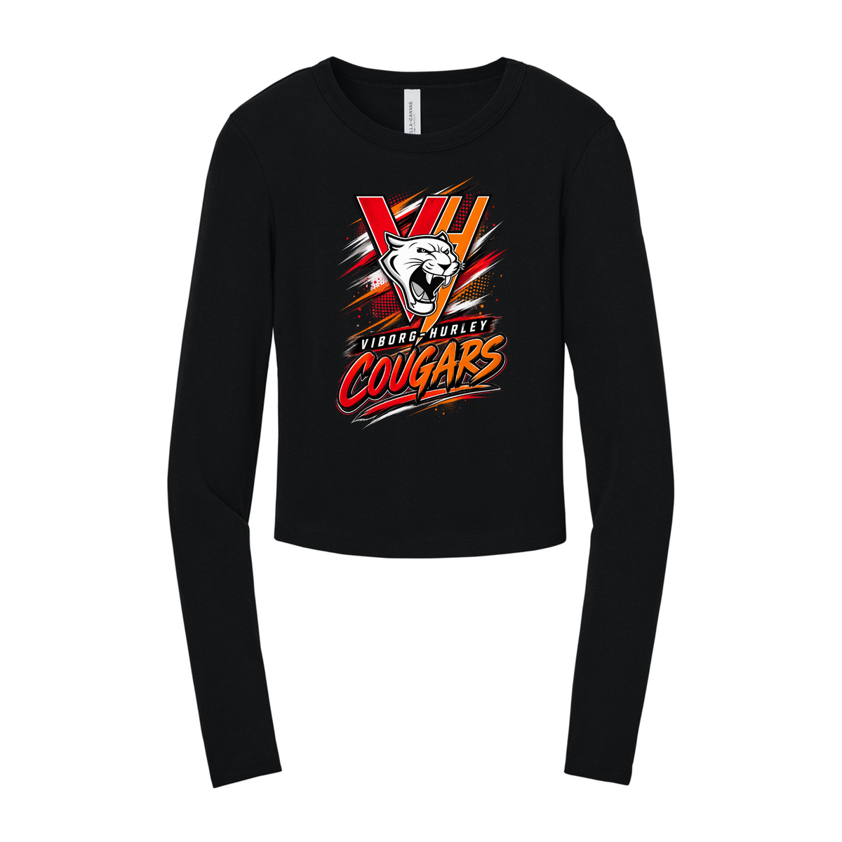 VH Booster Club Graphic BELLA+CANVAS® Women’s Micro Rib Long Sleeve Baby Tee