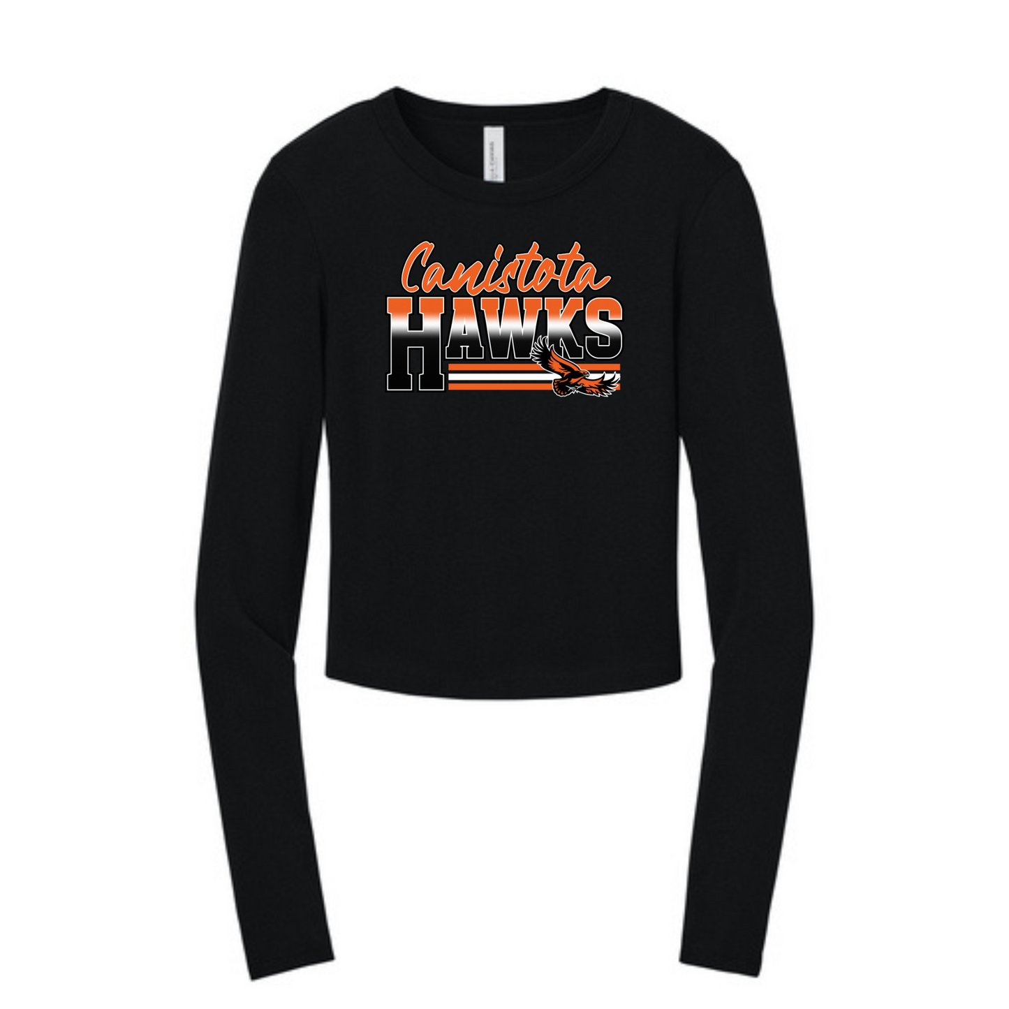 Canistota Booster Club BELLA+CANVAS® Women’s Micro Rib Long Sleeve Baby Tee