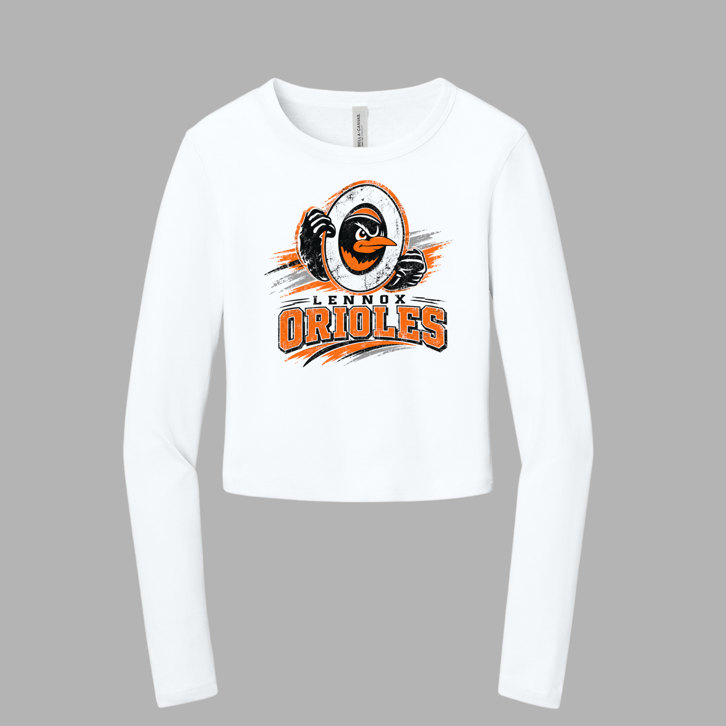 Lennox Booster Club BELLA+CANVAS® Women’s Micro Rib Long Sleeve Baby Tee