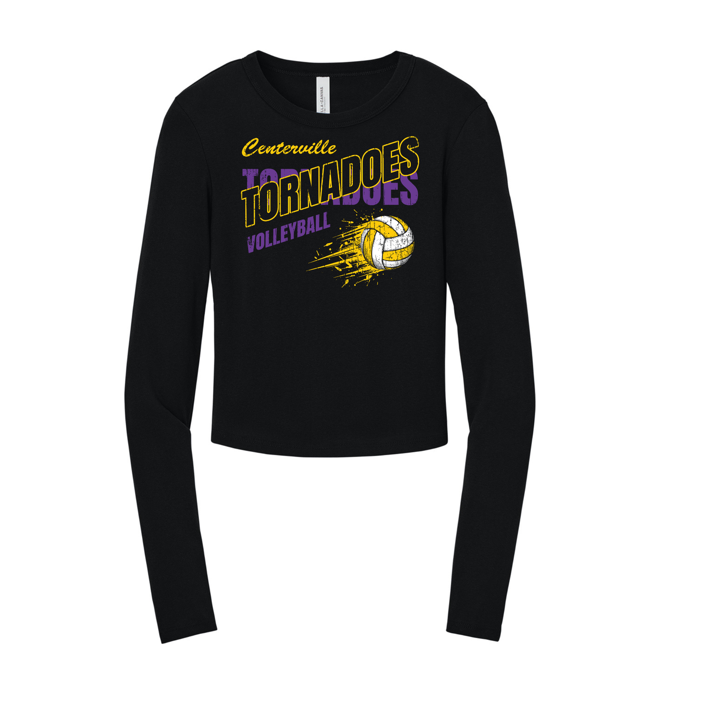 Centerville Volleyball BELLA+CANVAS® Women’s Micro Rib Long Sleeve Baby Tee