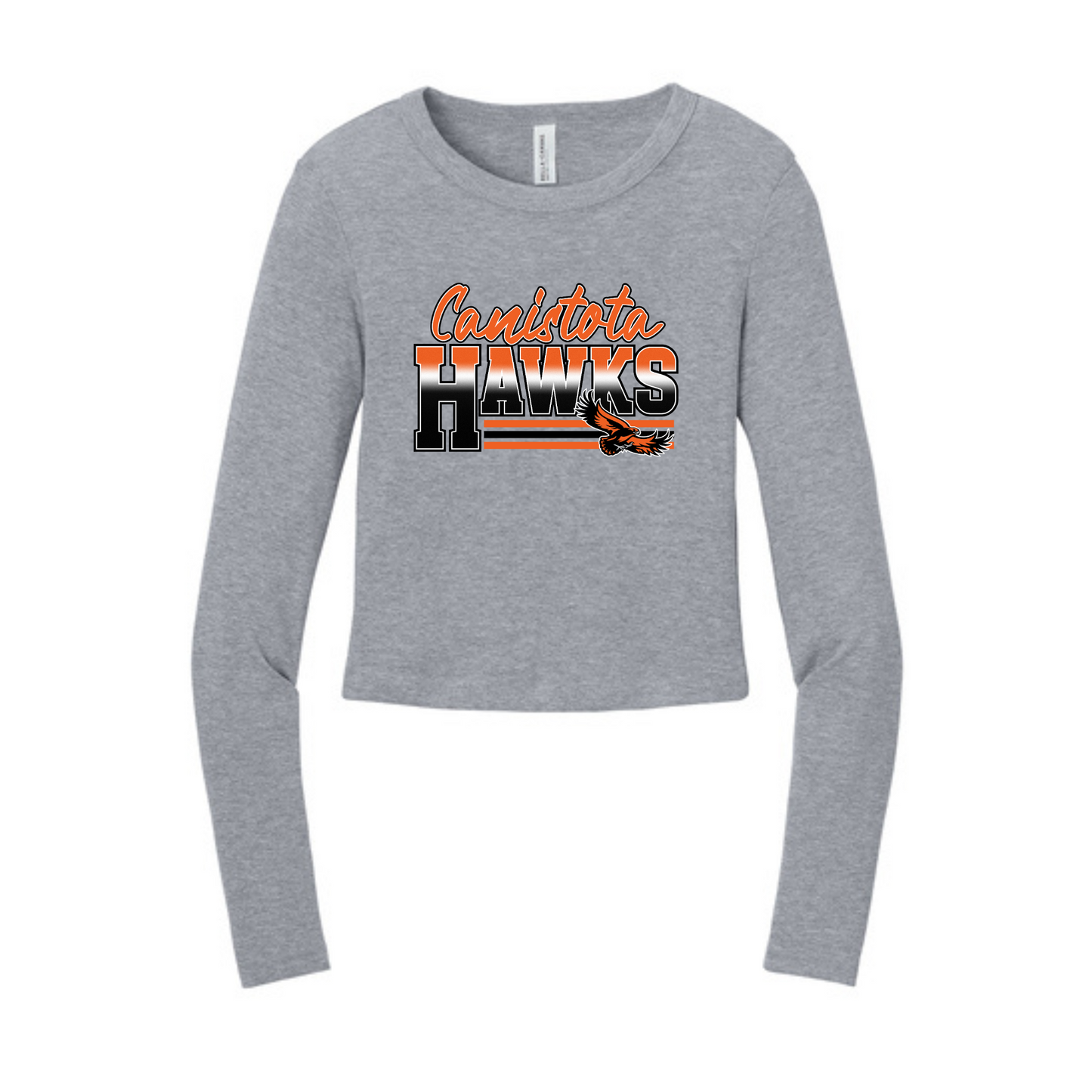 Canistota Booster Club BELLA+CANVAS® Women’s Micro Rib Long Sleeve Baby Tee