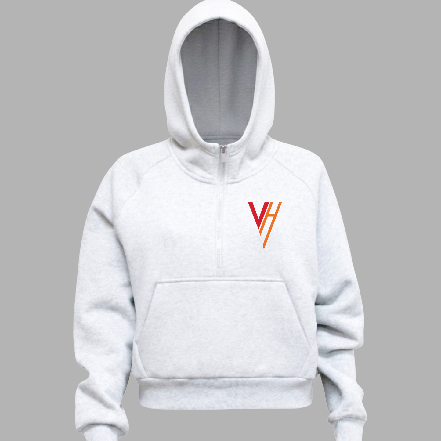 VH Booster Club Women 1/2 Zip Crop Fleece Top