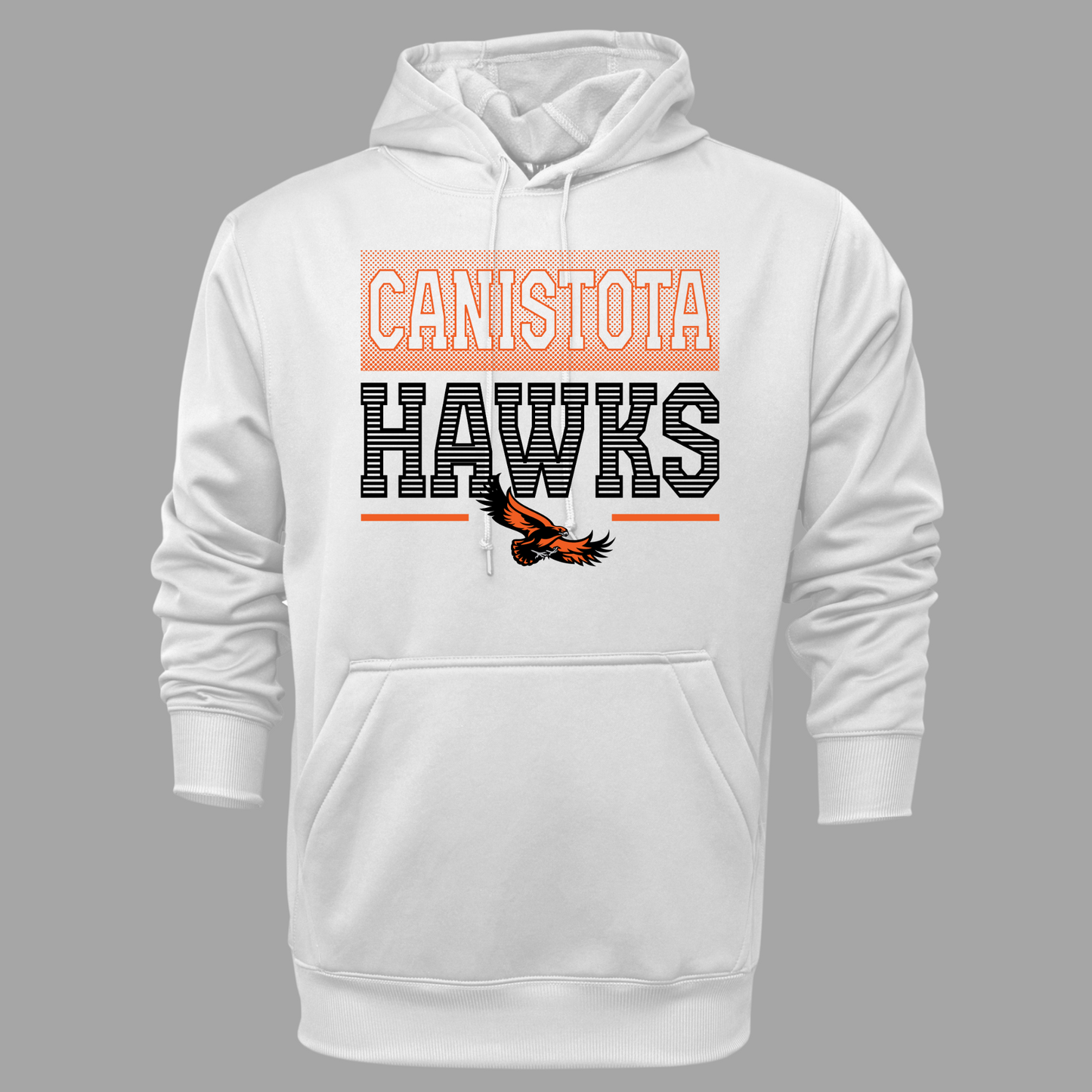 Canistota Hawks BAW Adult Pullover Hooded Sweatshirt