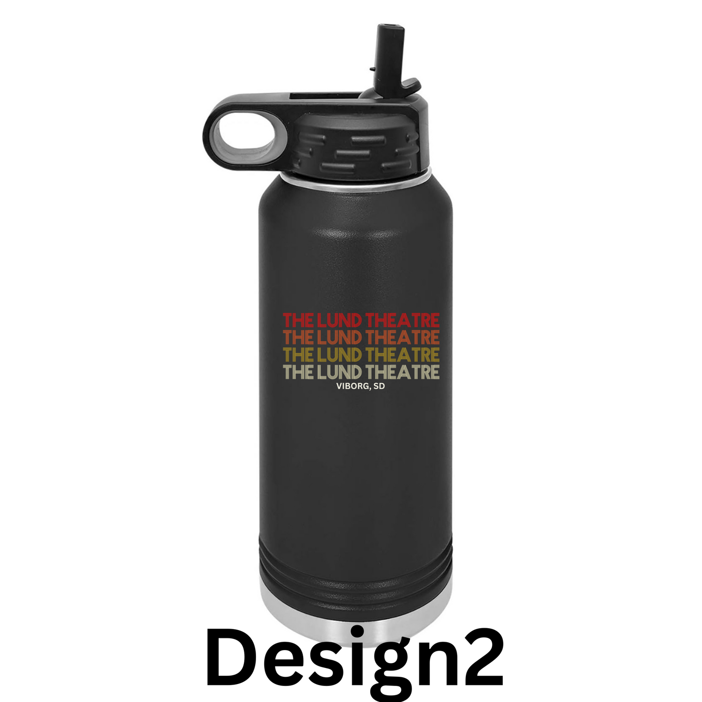 Polar Camel 32 oz Stainless Steel Water Bottle with Flip Top Lid and Straw