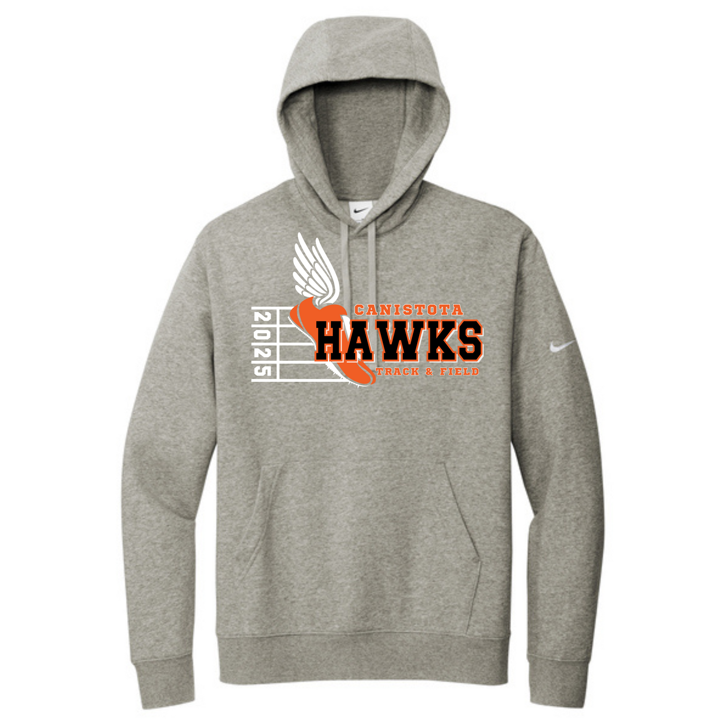 Canistota Track and Field Nike Club Fleece Sleeve Swoosh Pullover Hoodie