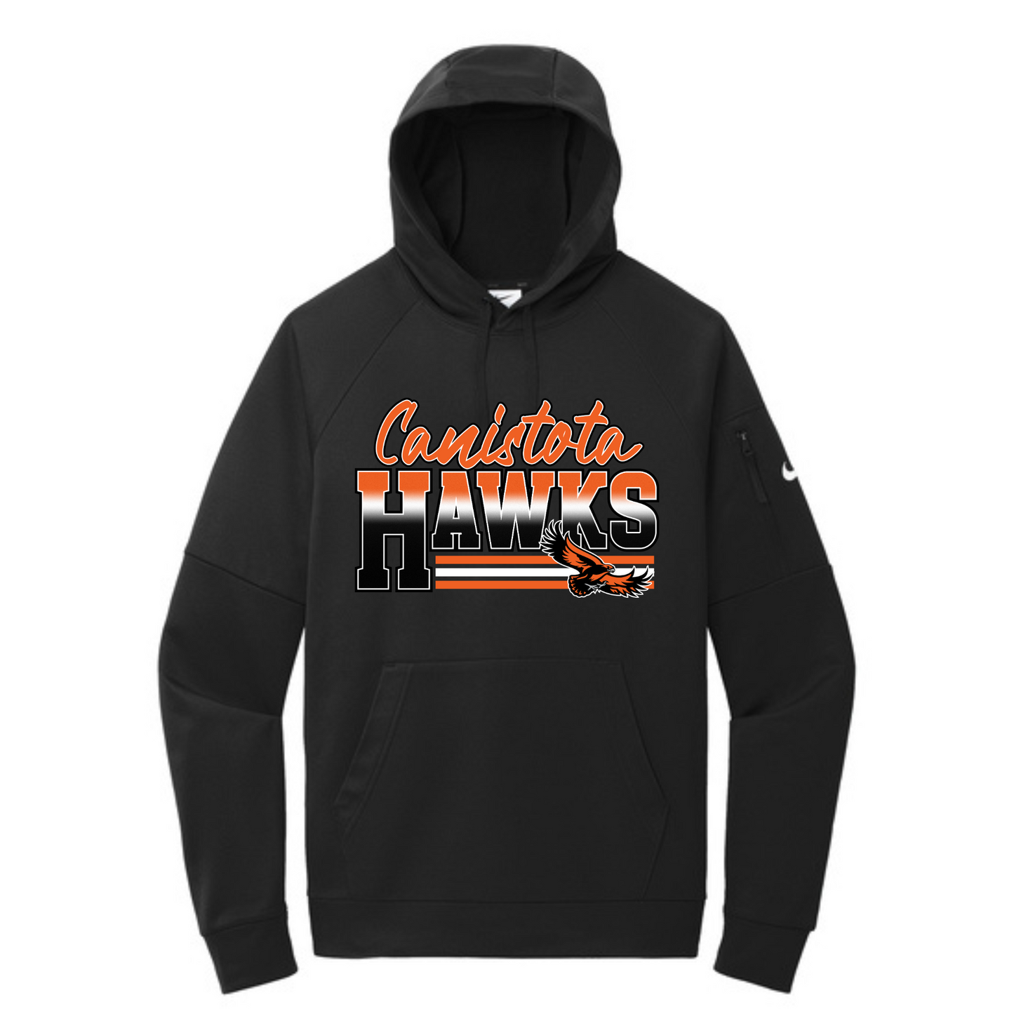 Canistota Booster Club Nike Therma-FIT Pocket Pullover Fleece Hoodie
