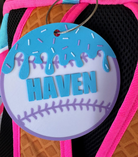 CAA Baseball Personalized Bag Name Tag