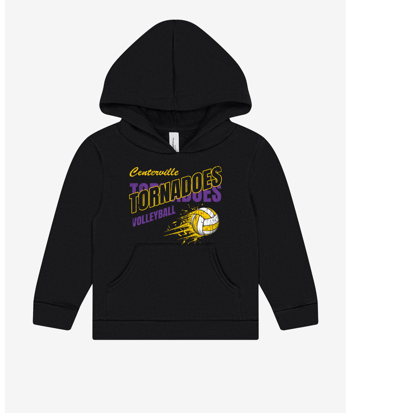 Centerville Volleyball BELLA+CANVAS® Toddler Sponge Fleece Hooded Sweatshirt