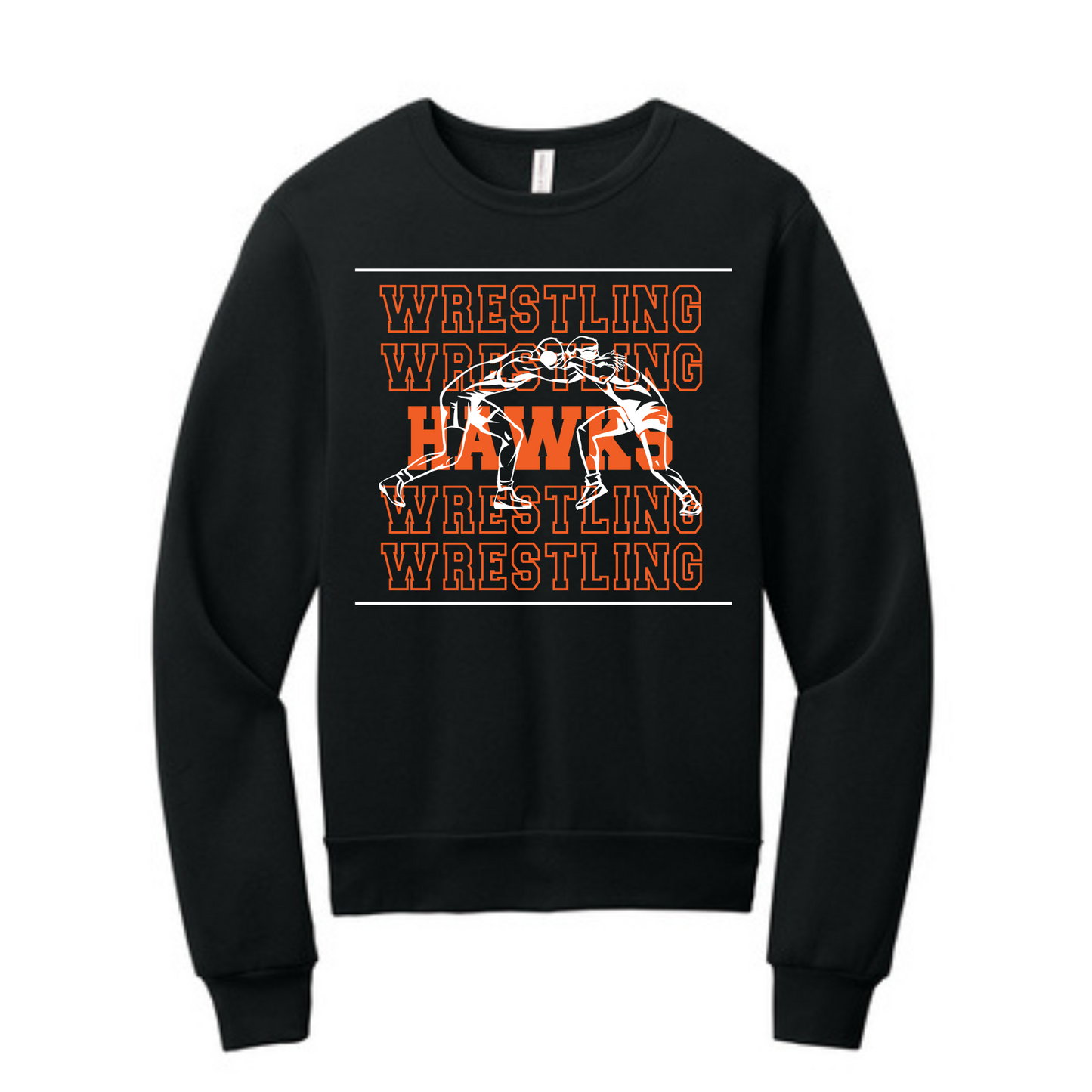 Canistota Hawks Wrestling BELLA+CANVAS® Unisex Sponge Fleece Classic Crewneck Sweatshirt