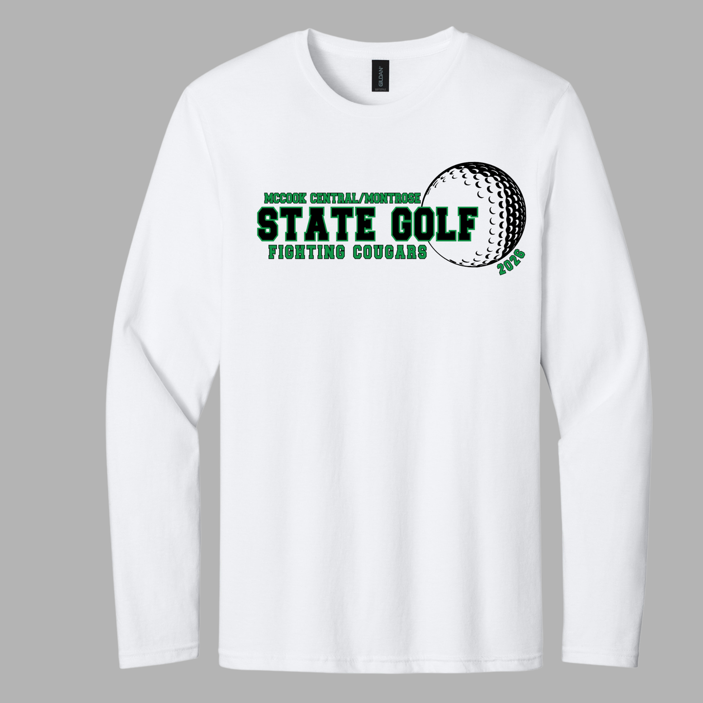 McCook Central/Montrose State Golf Gildan® Ultra Cotton® 100% US Cotton Long Sleeve T-Shirt