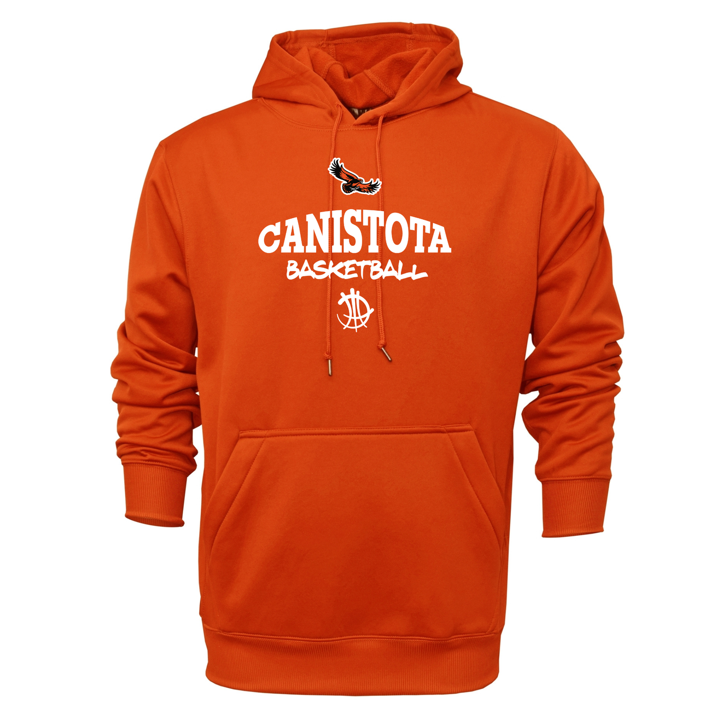 Canistota Basketball BAW Adult Pullover Hooded Sweatshirt