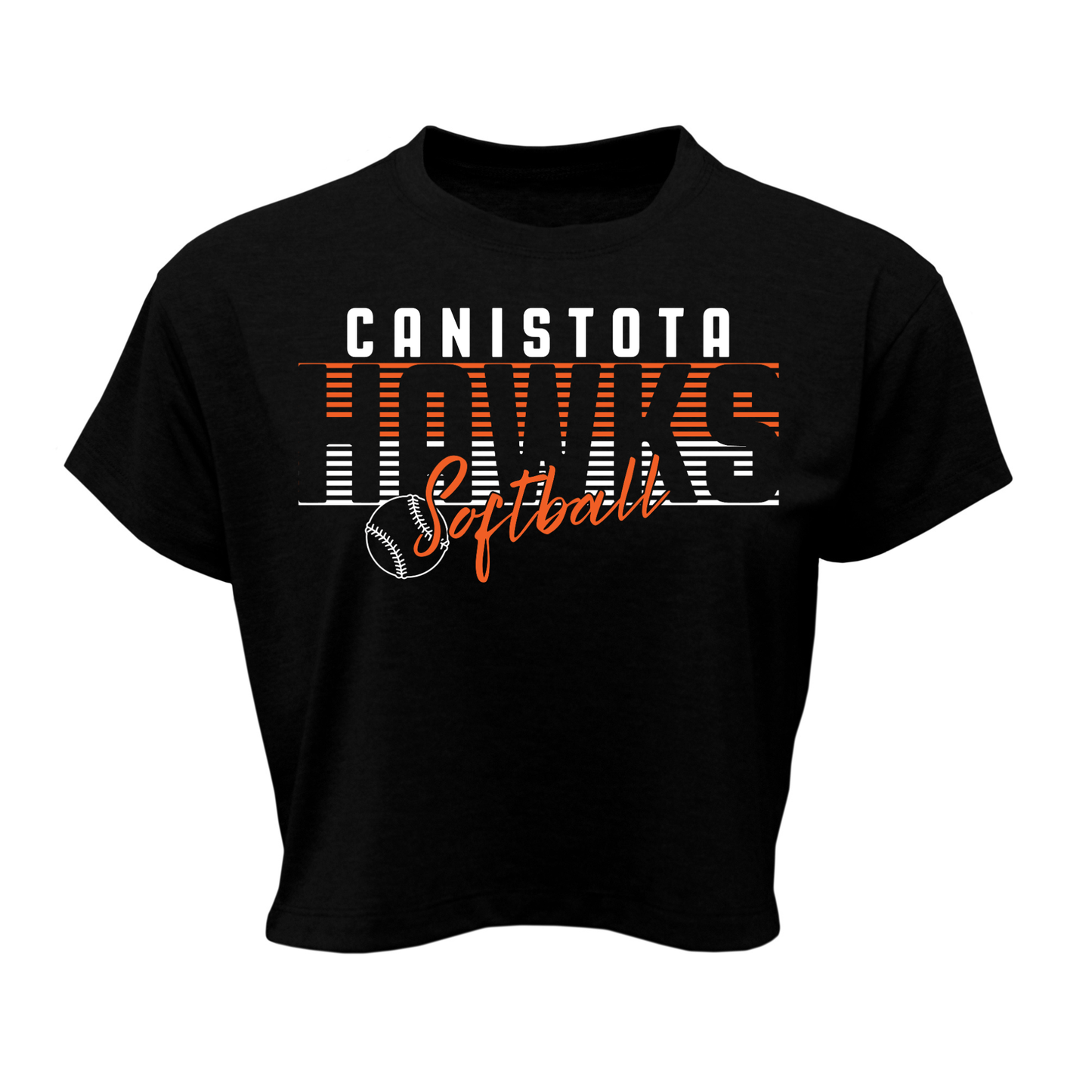 Canistota Softball Women Soft-Tek Blend Crop T-Shirt
