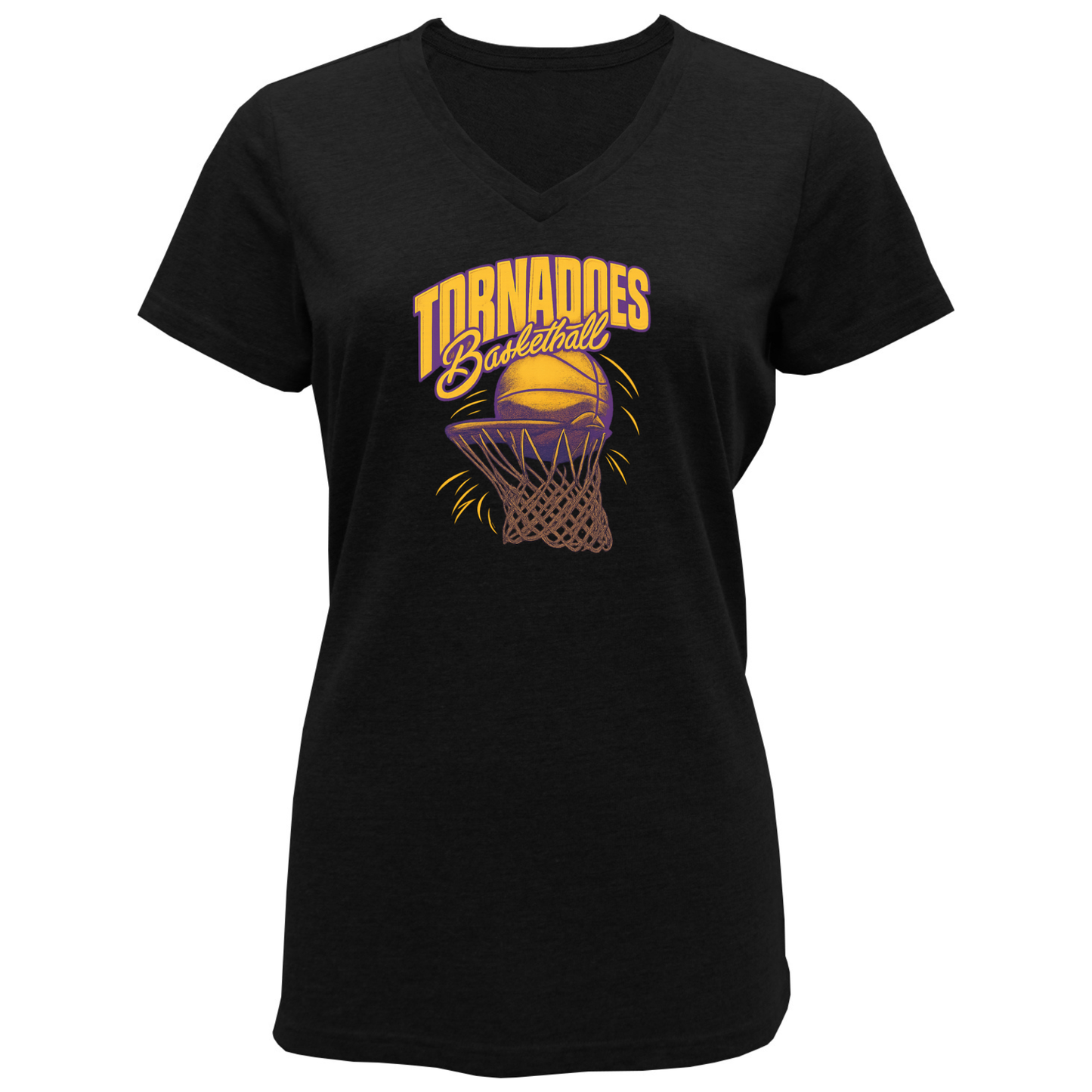 Centerville Girls Basketball Women Tri-Blend V-neck T-Shirt