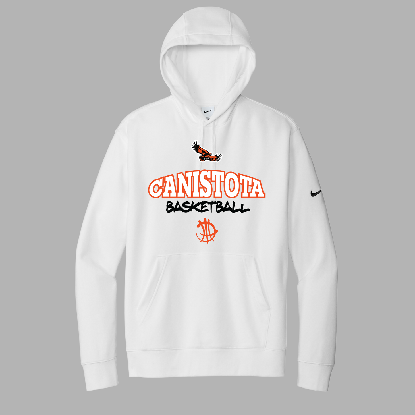 Canistota Basketball Nike Club Fleece Sleeve Swoosh Pullover Hoodie
