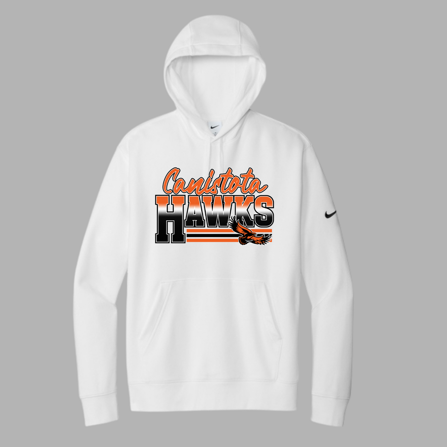 Canistota Booster Booster Club Nike Club Fleece Sleeve Swoosh Pullover Hoodie