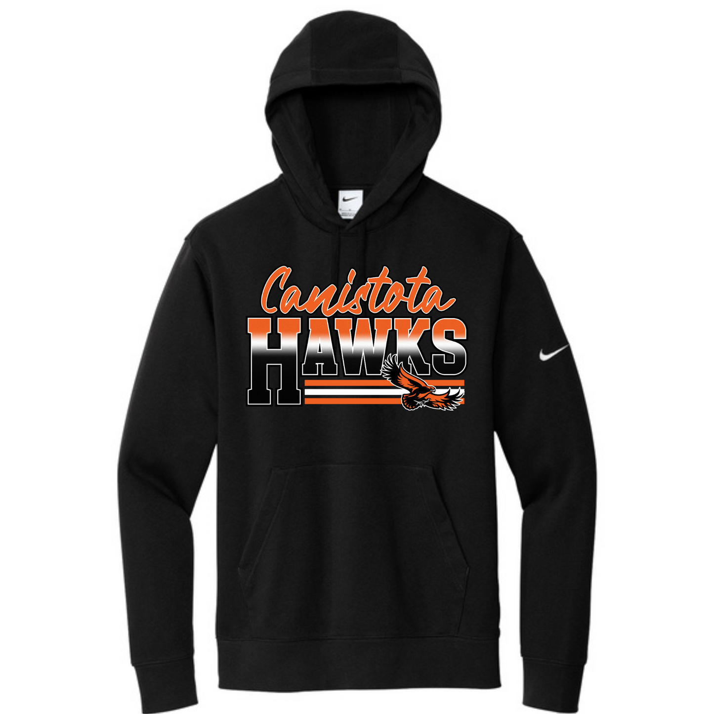 Canistota Booster Booster Club Nike Club Fleece Sleeve Swoosh Pullover Hoodie