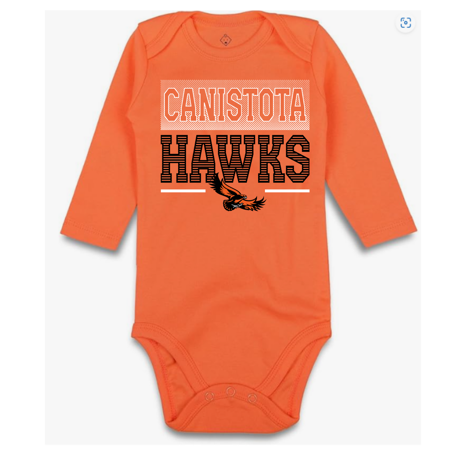 Canistota Hawks Longsleeve Onsie