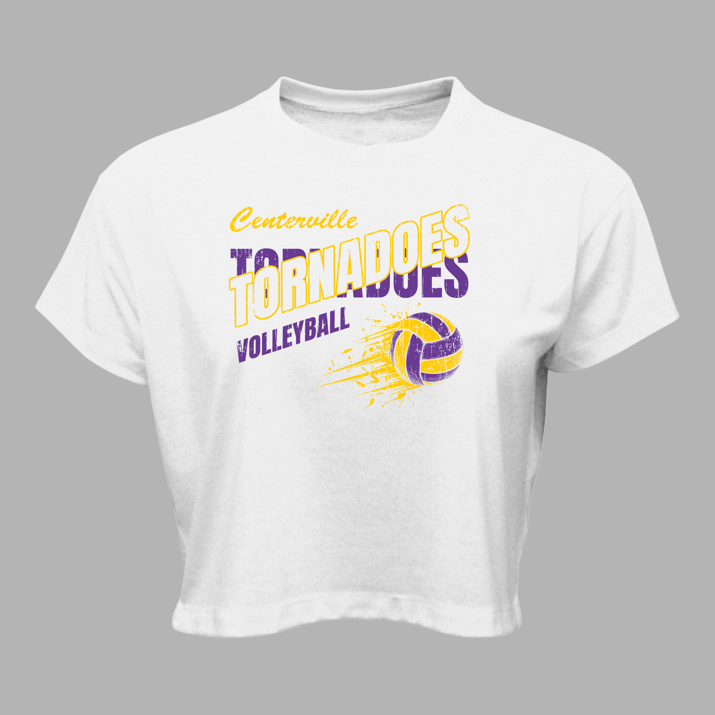 Centerville Volleyball Women Soft-Tek Blend Crop T-Shirt