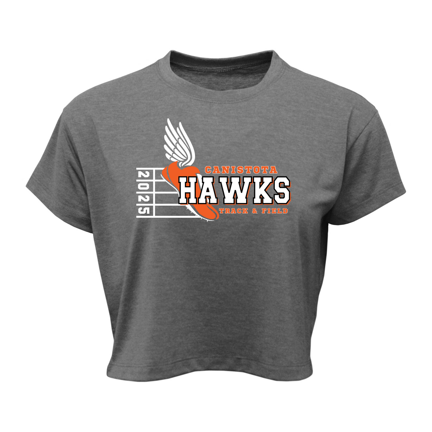 Canistota Track and Field Women Soft-Tek Blend Crop T-Shirt