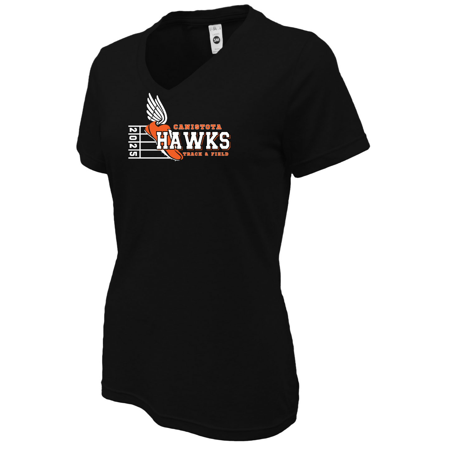 Canistota Track and Field Women Soft-Tek Blend V-neck T-Shirt