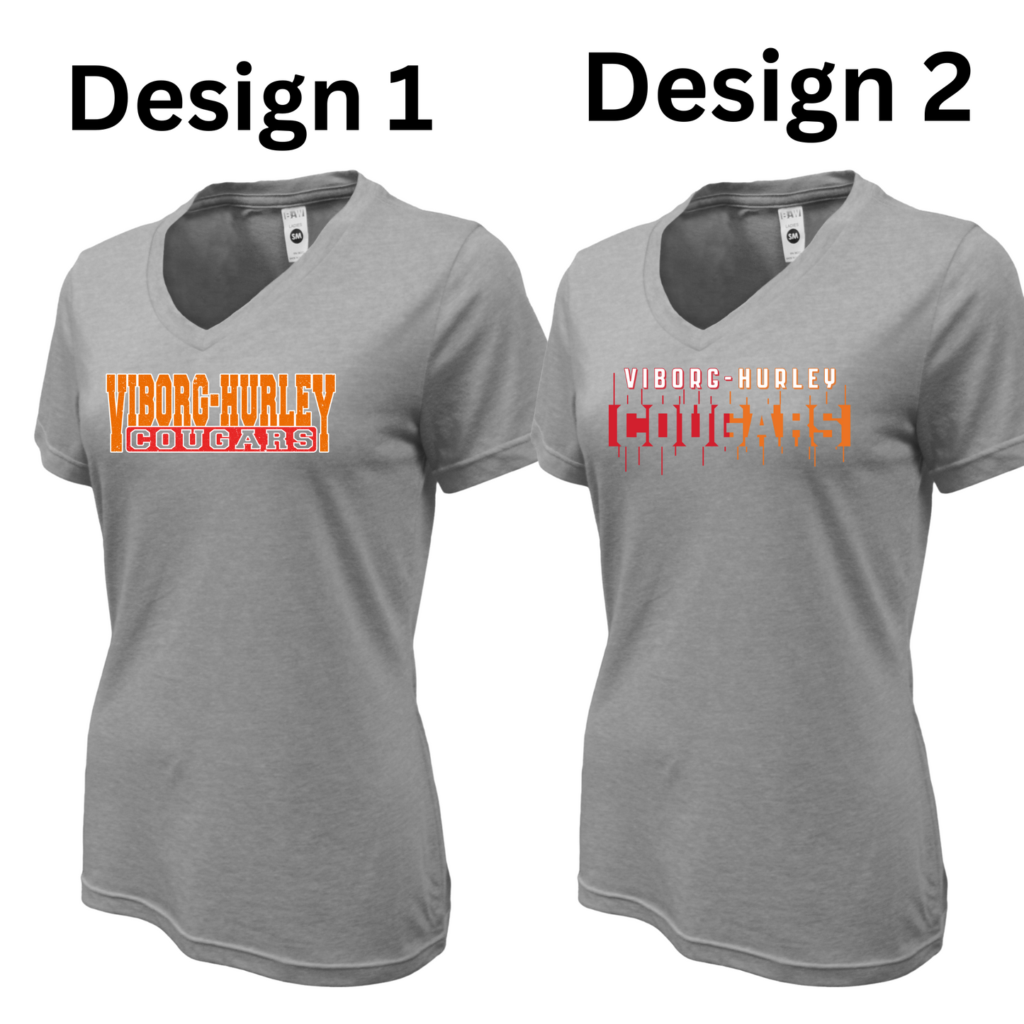 VH Booster Club Women Soft-Tek Blend V-neck T-Shirt