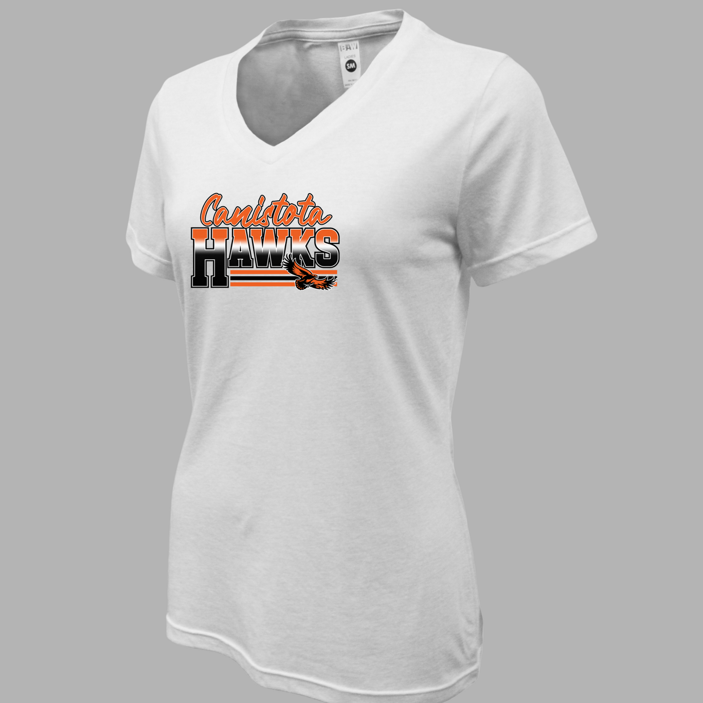 Canistota Booster Club Women Soft-Tek Blend V-neck T-Shirt