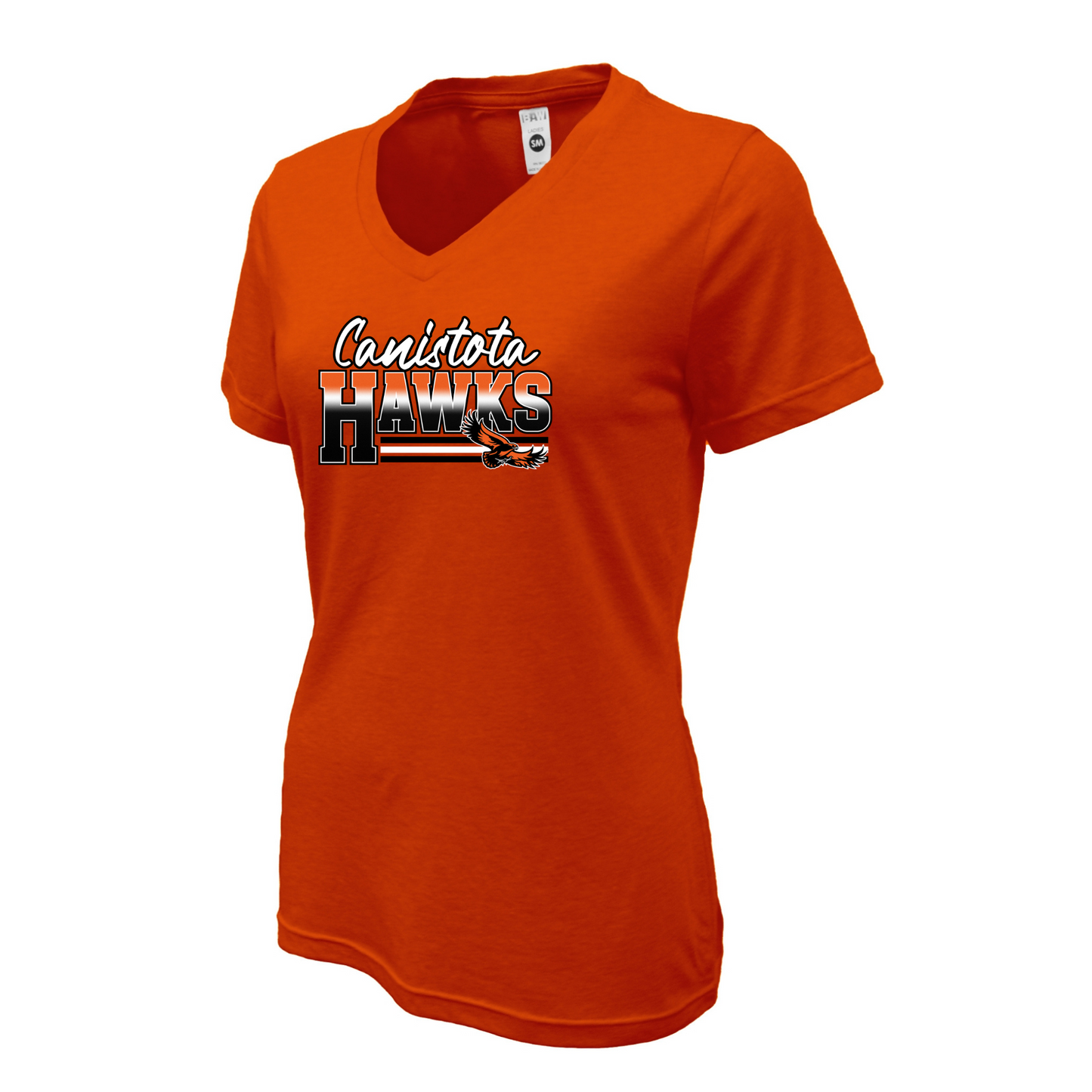 Canistota Booster Club Women Soft-Tek Blend V-neck T-Shirt
