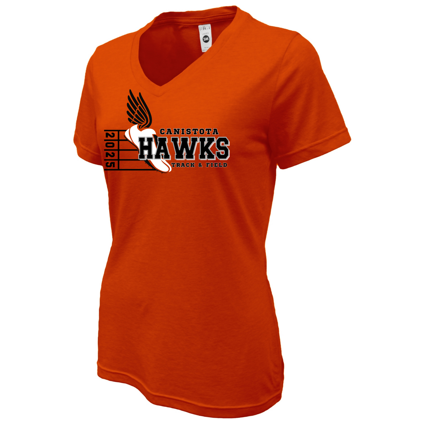Canistota Track and Field Women Soft-Tek Blend V-neck T-Shirt