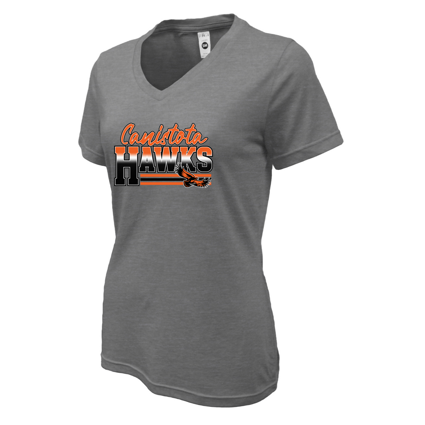 Canistota Booster Club Women Soft-Tek Blend V-neck T-Shirt
