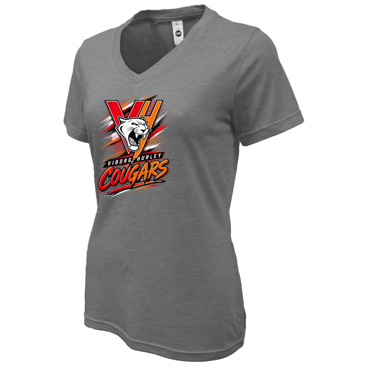 VH Booster Club Graphic Women Soft-Tek Blend V-neck T-Shirt