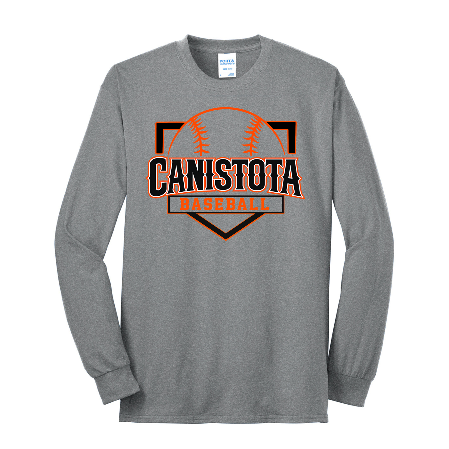Canistota Baseball Port & Company® Tall Long Sleeve Core Blend Tee