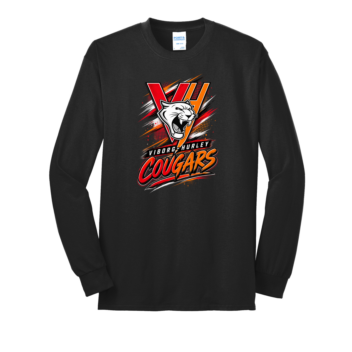 VH Booster Club Graphic Port & Co™ Tall Long Sleeve Core Blend Tee
