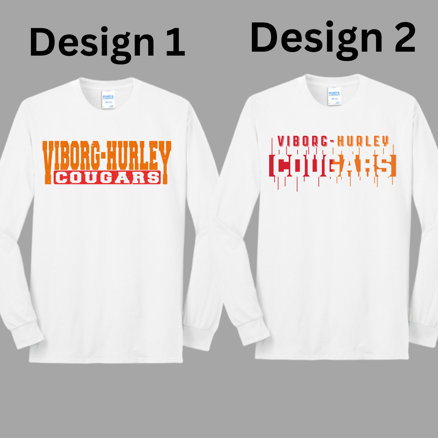 VH Booster Club Port & Co™ Tall Long Sleeve Core Blend Tee