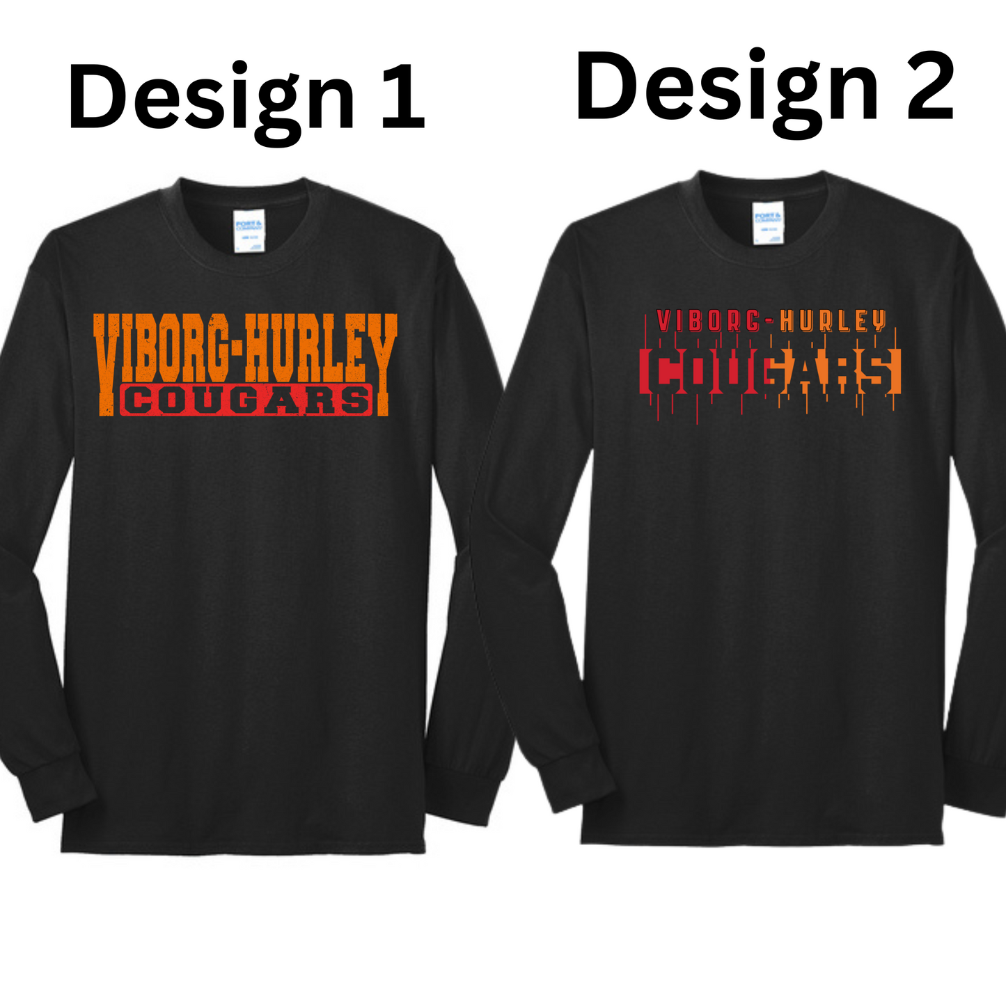 VH Booster Club Port & Co™ Tall Long Sleeve Core Blend Tee