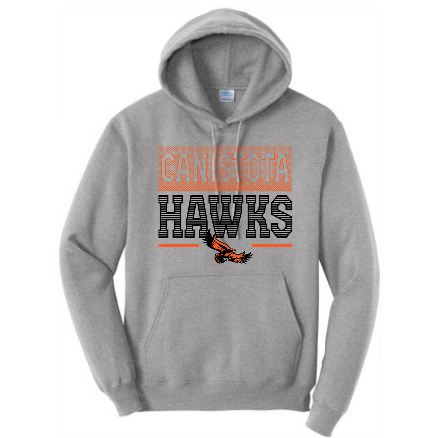 Canistota Hawks Port & Company® Core Fleece Pullover Hooded Sweatshirt