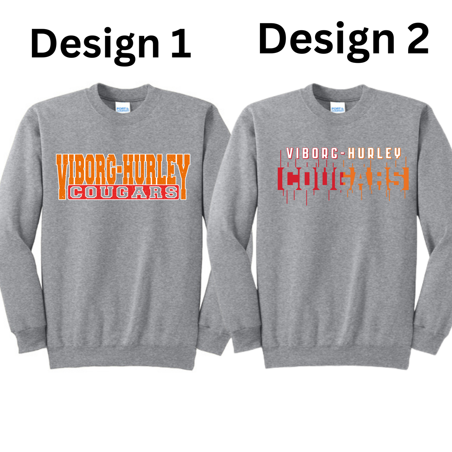 VH Booster Club Port & Co™ Tall Essential Fleece Crewneck Sweatshirt