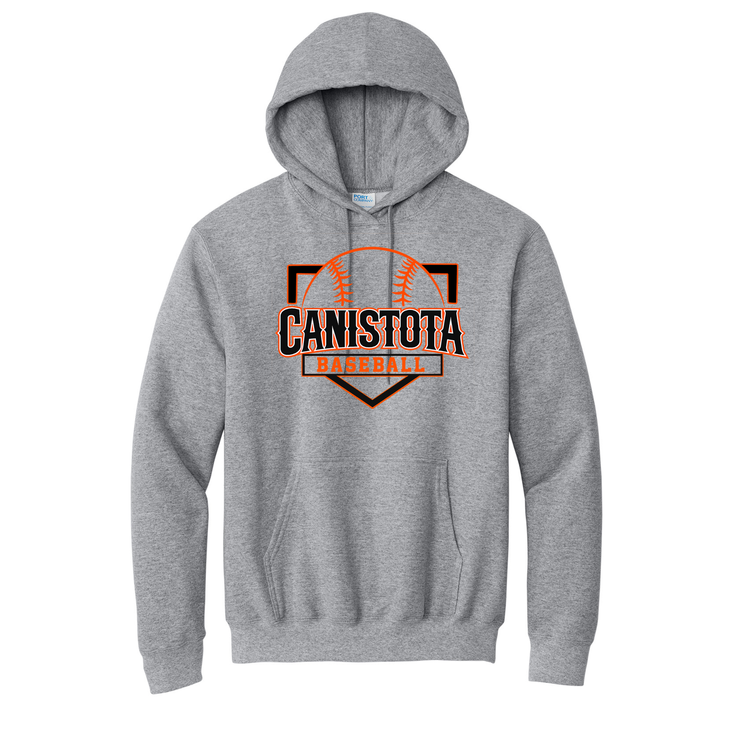 Canistota Baseball Port & Company® Tall Essential Fleece Pullover Hooded Sweatshirt