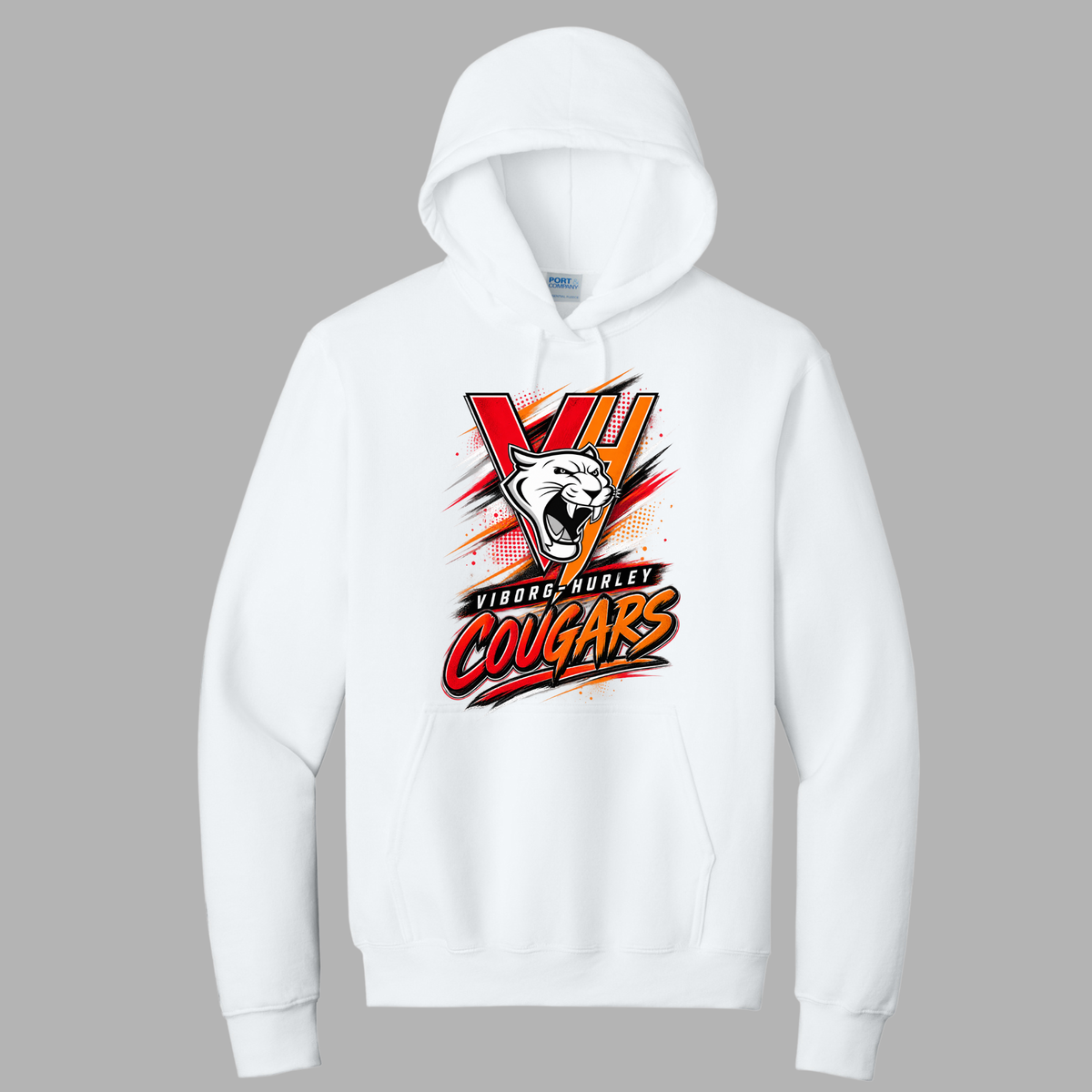 VH Booster Club Graphic Port & Co® Essential Fleece Pullover Hooded Sweatshirt