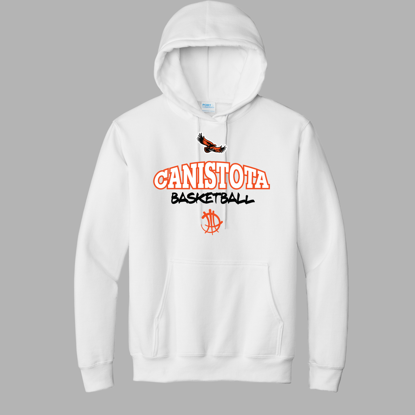 Canistota Basketball Port & Company® Youth Core Fleece Pullover Hooded Sweatshirt