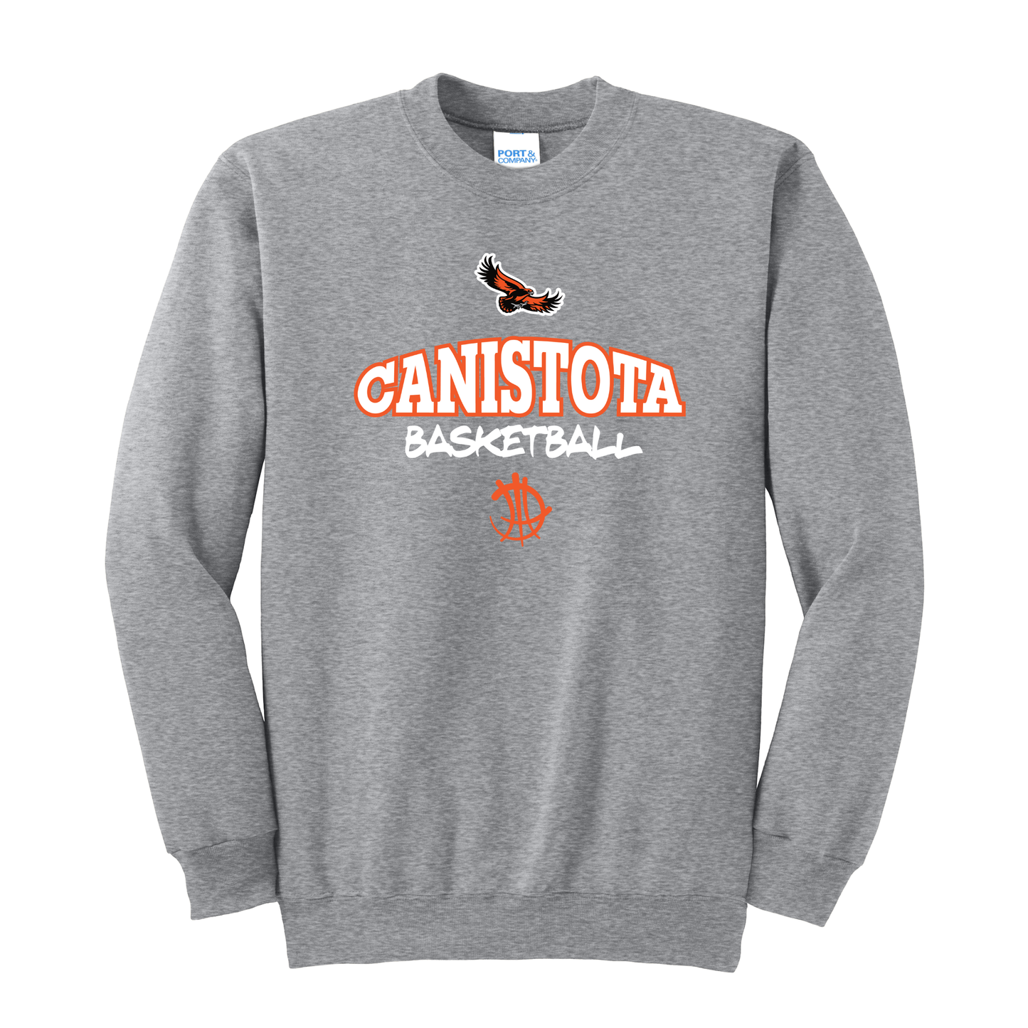 Canistota Basketball Port & Company® Tall Essential Fleece Crewneck Sweatshirt