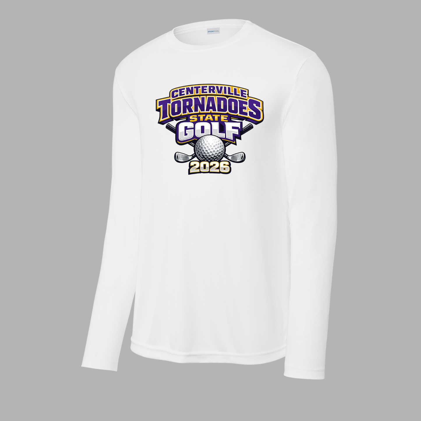 Centerville Tornadoes State Golf Sport-Tek® Long Sleeve PosiCharge® Competitor™ Tee