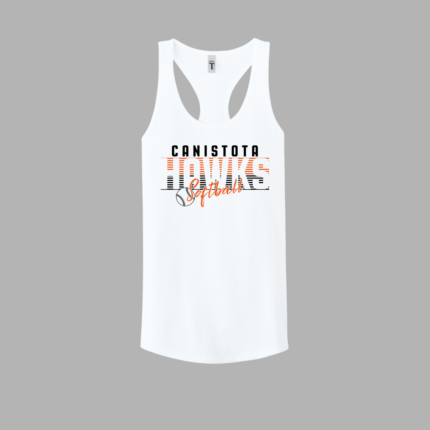 Canistota Softball Next Level Apparel® Women’s Ideal Racerback Tank