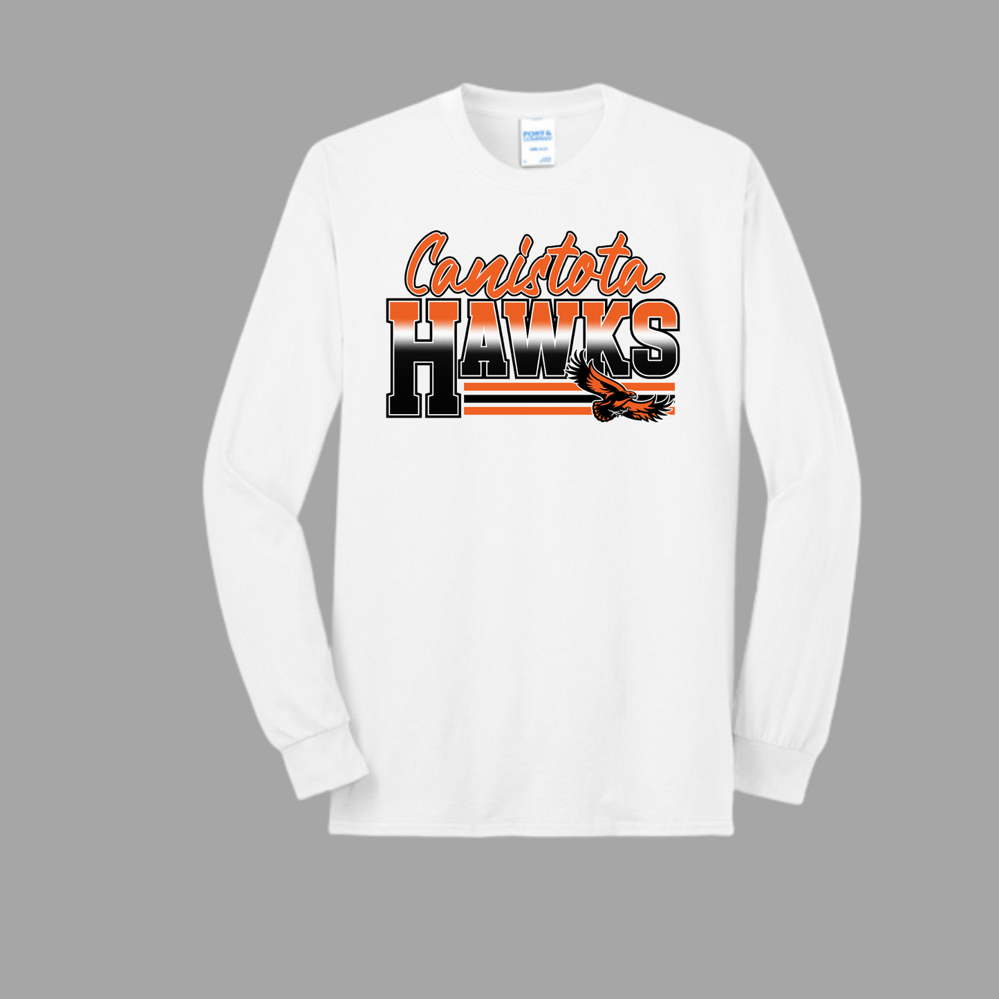 Canistota Booster Club Port & Co™ Tall Long Sleeve Core Blend Tee