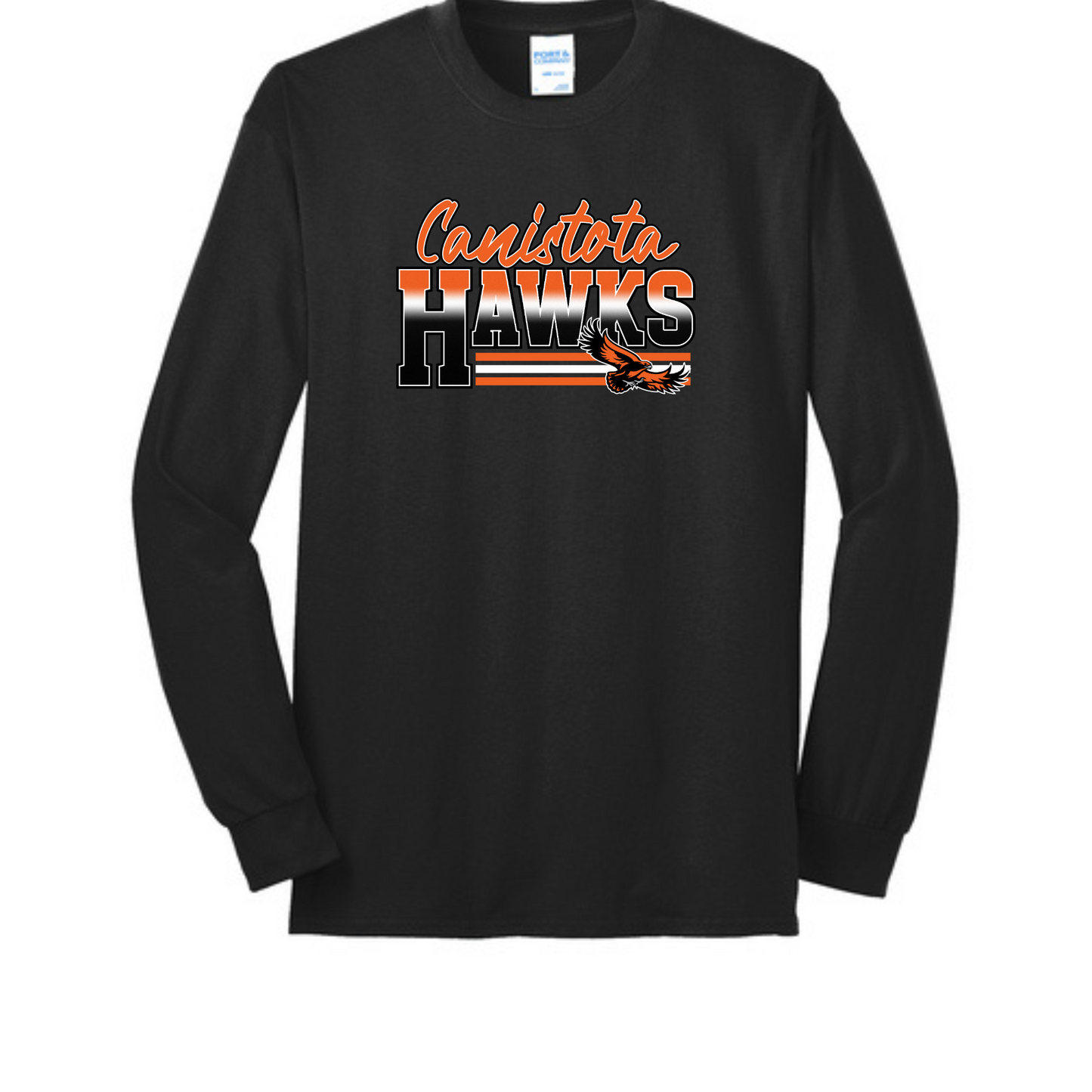 Canistota Booster Club Port & Co™ Tall Long Sleeve Core Blend Tee