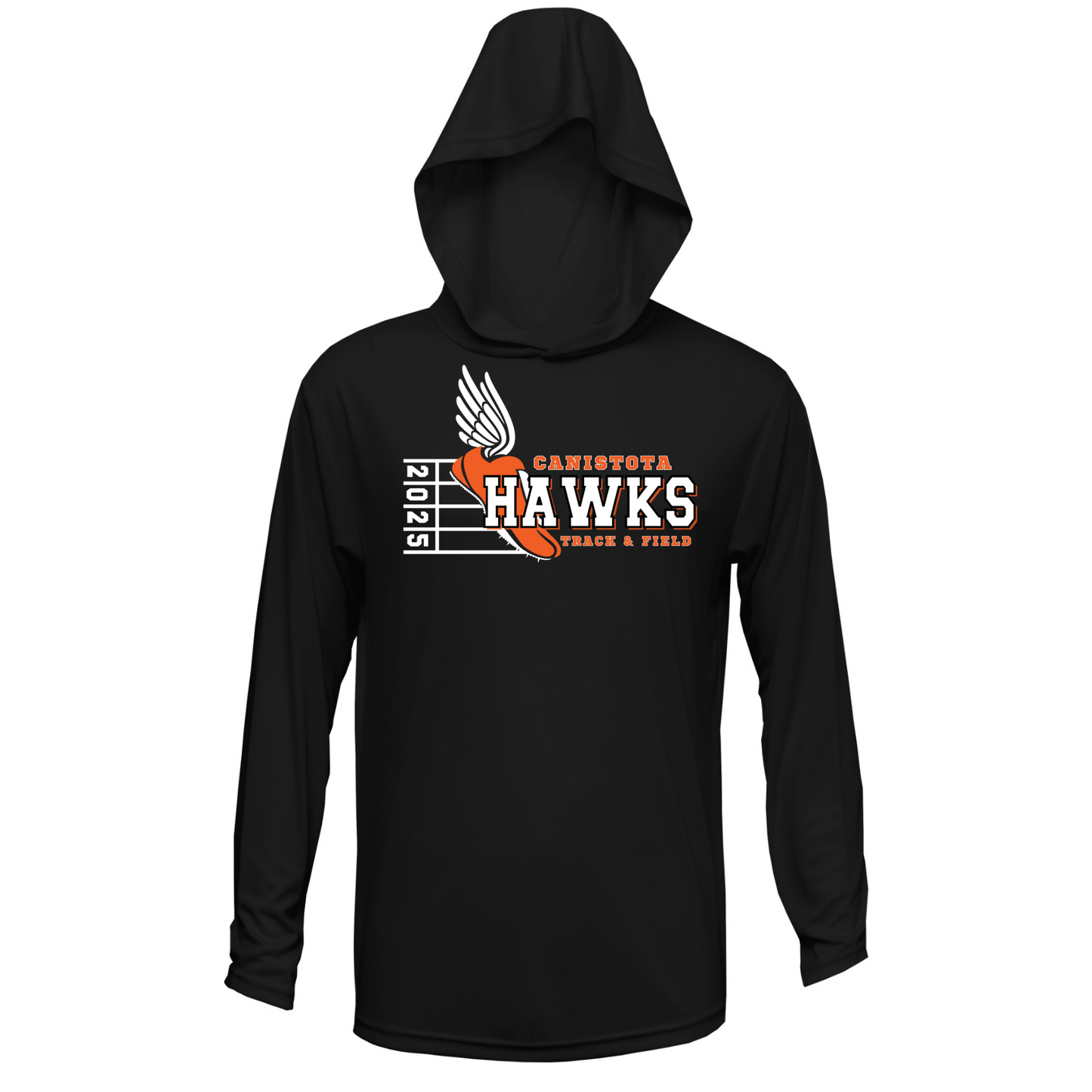 Canistota Track and Field Adult Xtreme-Tek Long Sleeve Hood