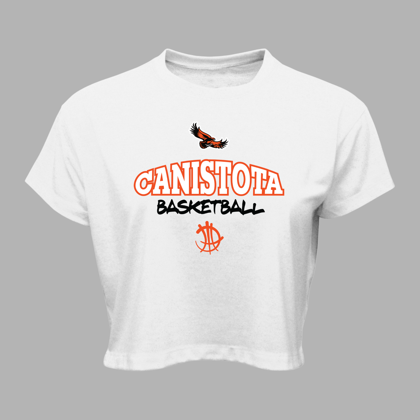 Canistota Basketball Women Soft-Tek Blend Crop T-Shirt