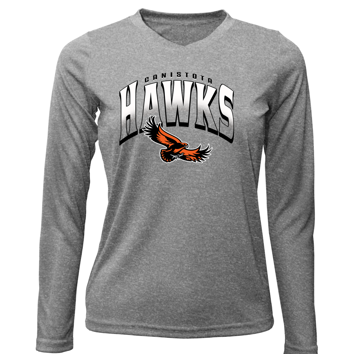 Canistota Booster Club Women Xtreme-Tek Long Sleeve V-Neck Shirt