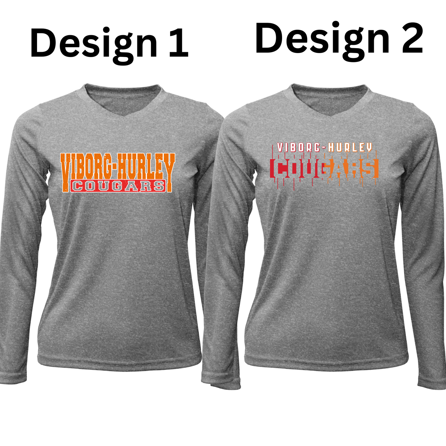 VH Booster Club Women Xtreme-Tek Long Sleeve V-Neck Shirt